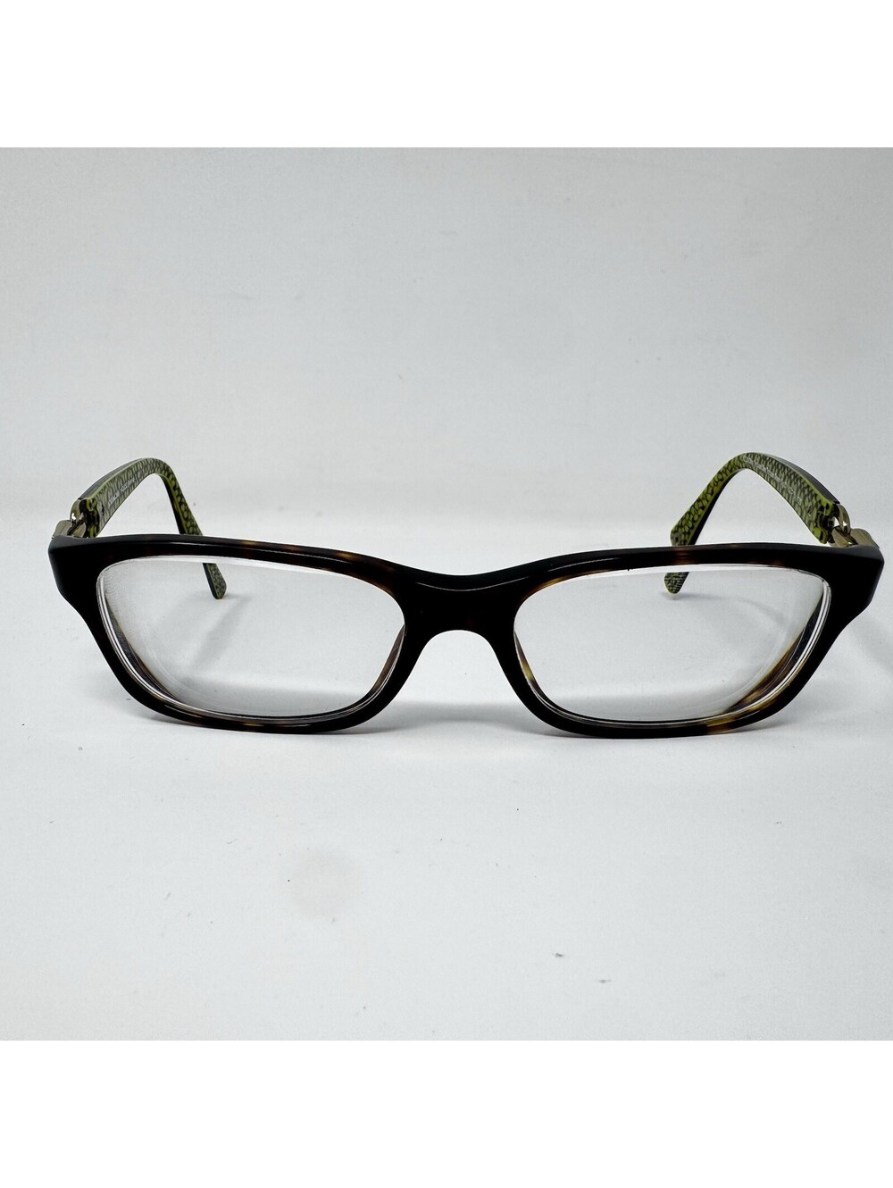 Coach HC6052 Fannie 5232 Dark Tortoise Green Sig C Eyeglass Frames 52-16-135